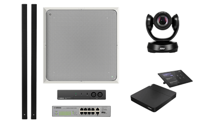 Shop the Yamaha - ADECIA large room audio with AVer CAM520 Pro2 and Lenovo ThinkSmart Core + Controller Teams Room