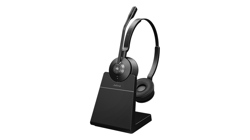 Jabra - Engage 55 stereo headest on charging stand