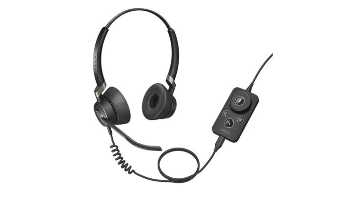 新作の商品 Jabra Engage 50有線ヘッドセット ステレオ 3マイクシステム付き ヘッドフォン