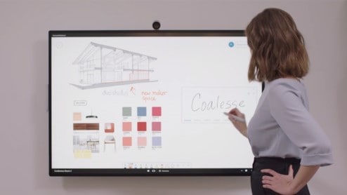 Writing on Surface Hub 2S with the Surface Hub 2 Pen